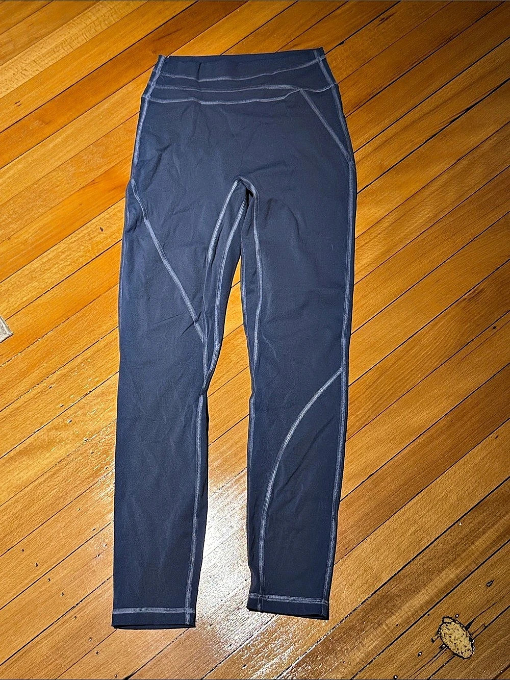 Visual Mood Lena High Waist Yoga Pants Athletic Leggings Blue Medium